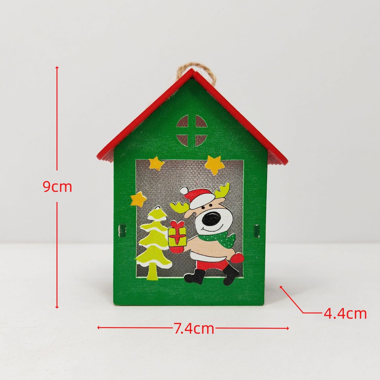 Xmas Glowing House Decor Wooden Led Festival Ornament for Christmas Desktop Decoration Chic and Adorable House for Home Office and Holiday Atmosphere