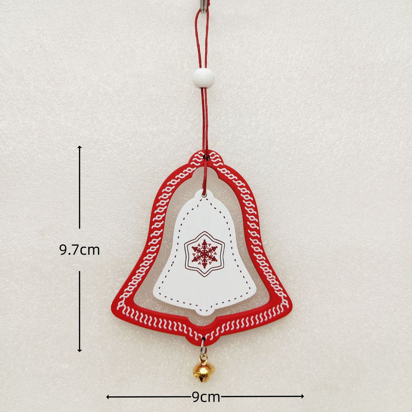 Christmas Wooden Ornaments Set – Angel Wings, Tree Topper Star, Bells & Reindeer – Rustic Holiday Decor for Christmas Tree, Home, and Festive Gifting