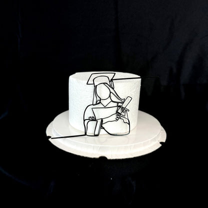 Gold Black Doctorial Hat Graduation Party Cake Toppers Acrylic Congratulations Graduation For Students Graduation Party Cake Decorations