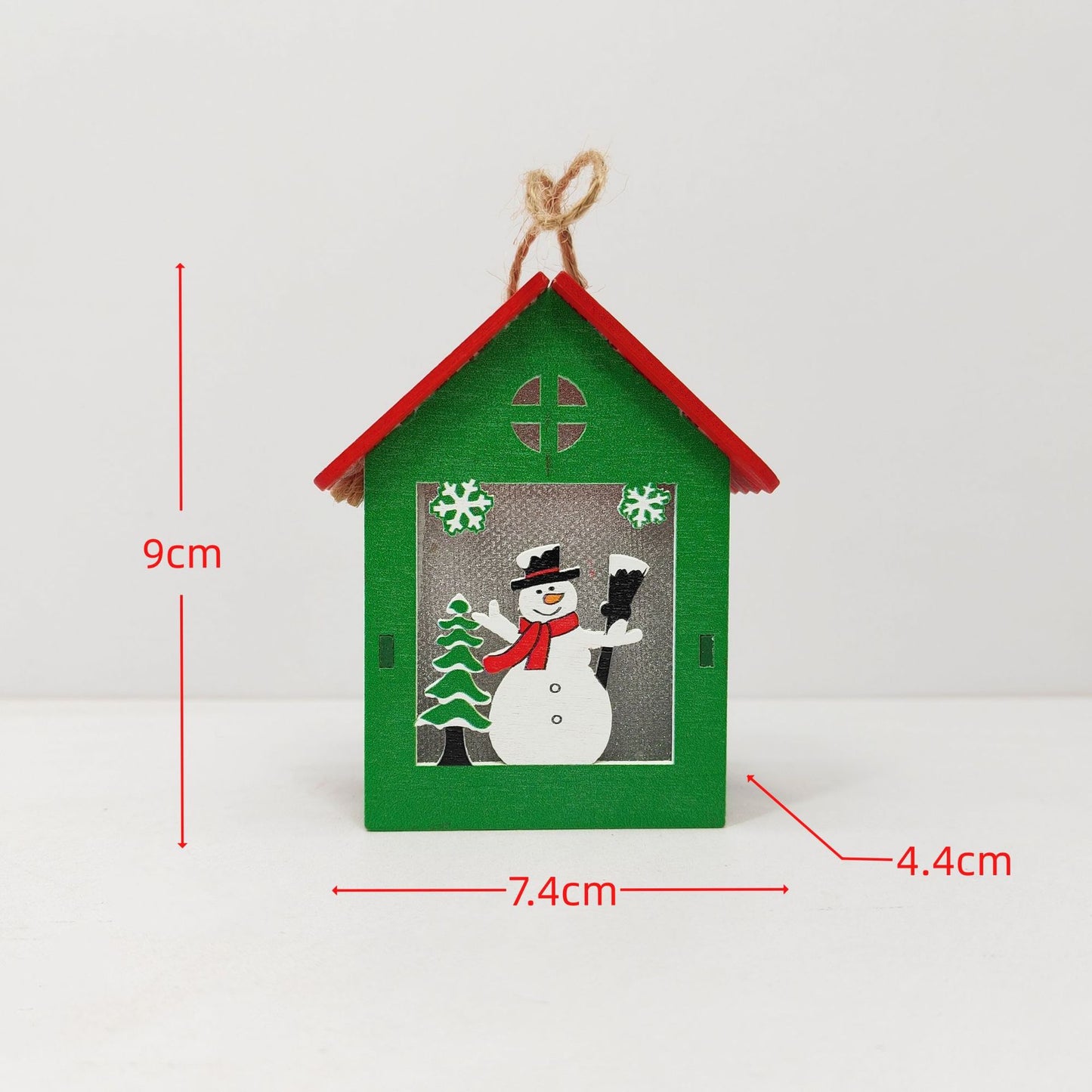 Xmas Glowing House Decor Wooden Led Festival Ornament for Christmas Desktop Decoration Chic and Adorable House for Home Office and Holiday Atmosphere