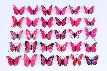 4.5cm Single-Layer Magnetic Mini Butterflies - 3D Realistic Wall Decor for Living Room, Bedroom, Dorm & Restaurant Decoration