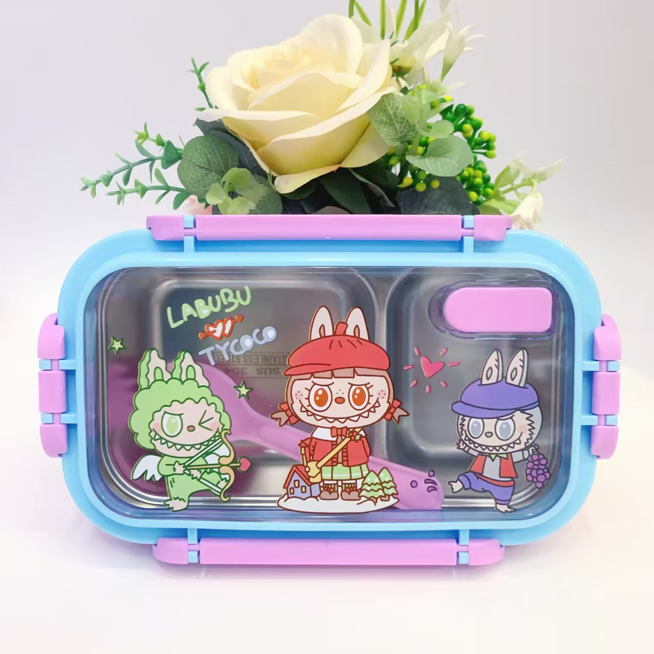 Stainless Steel Bento Box for Students - 3-Layer Insulated Lunch Container with Carrier Bag (Leakproof & Microwave Safe)