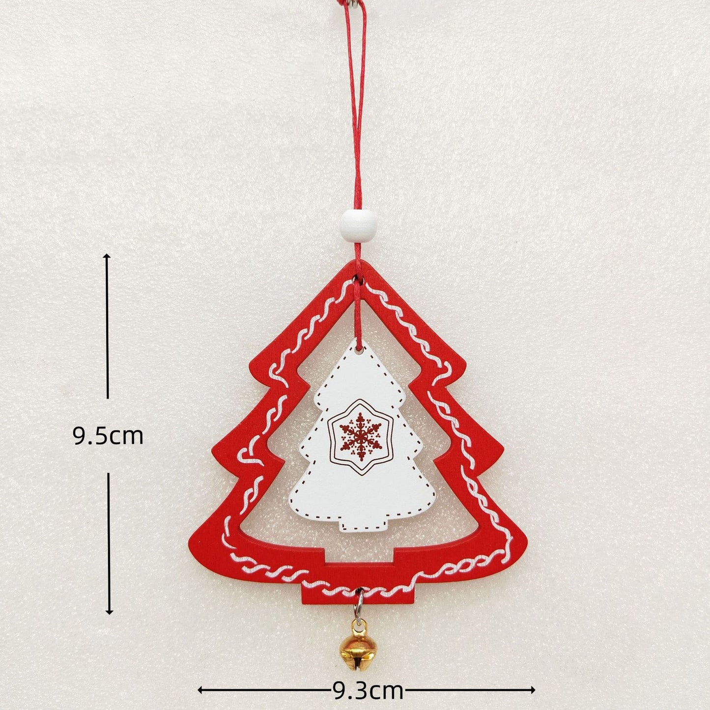 Christmas Wooden Ornaments Set – Angel Wings, Tree Topper Star, Bells & Reindeer – Rustic Holiday Decor for Christmas Tree, Home, and Festive Gifting