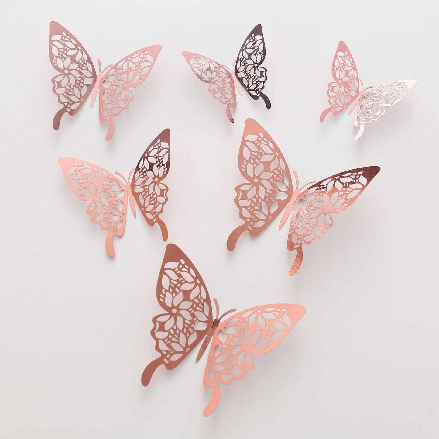 3D Realistic Butterfly Wall Stickers - Hollow-Out Decals for Living Room Decor, Holiday Party Decorations (Self-Adhesive, Cartoon Style Creative Wall Art)