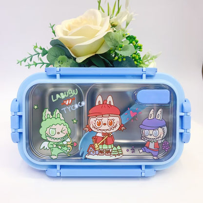 Stainless Steel Bento Box for Students - 3-Layer Insulated Lunch Container with Carrier Bag (Leakproof & Microwave Safe)