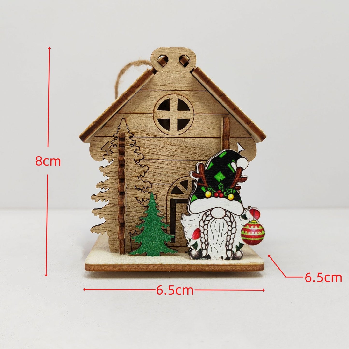 Xmas Glowing House Decor Wooden Led Festival Ornament for Christmas Desktop Decoration Chic and Adorable House for Home Office and Holiday Atmosphere