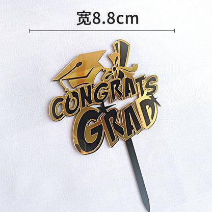 2025 Graduation Cupcake Toppers Glitter Diploma Grad Cap Cake Topper Class of 2025 Cupcake Picks Congrats Grad Cupcake Decorations for Boys Girls Theme Party Supplies Black Gold