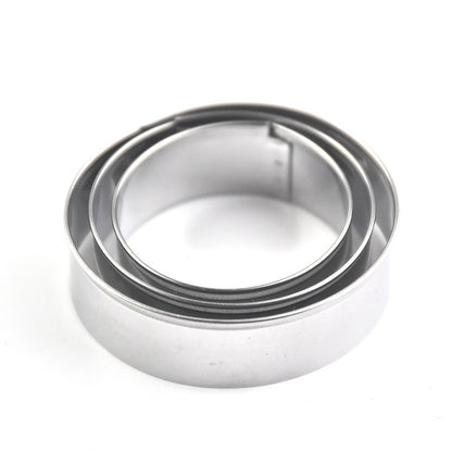Stainless Steel Biscuit & Cookie Cutter Set - Premium Metal Shapes for Baking, Fondant Decorating, and Sandwich Cake Molds (Circle & Assorted Designs)