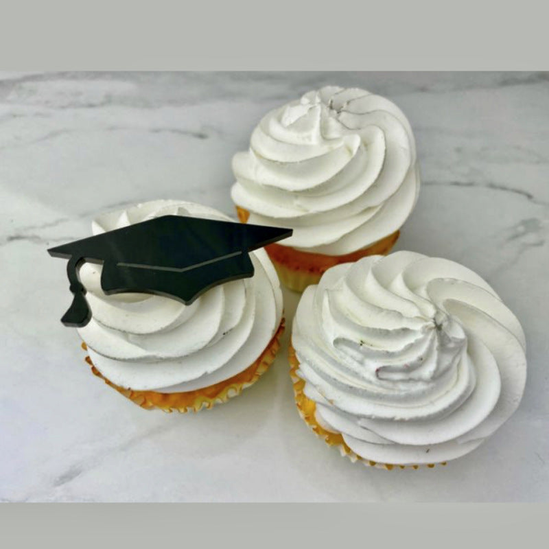 2025 Graduation Cupcake Toppers Acrylic Mirror Engraved Congratulations Graduation Cake Cupcake Decorations Graduation Ceremony Supplies