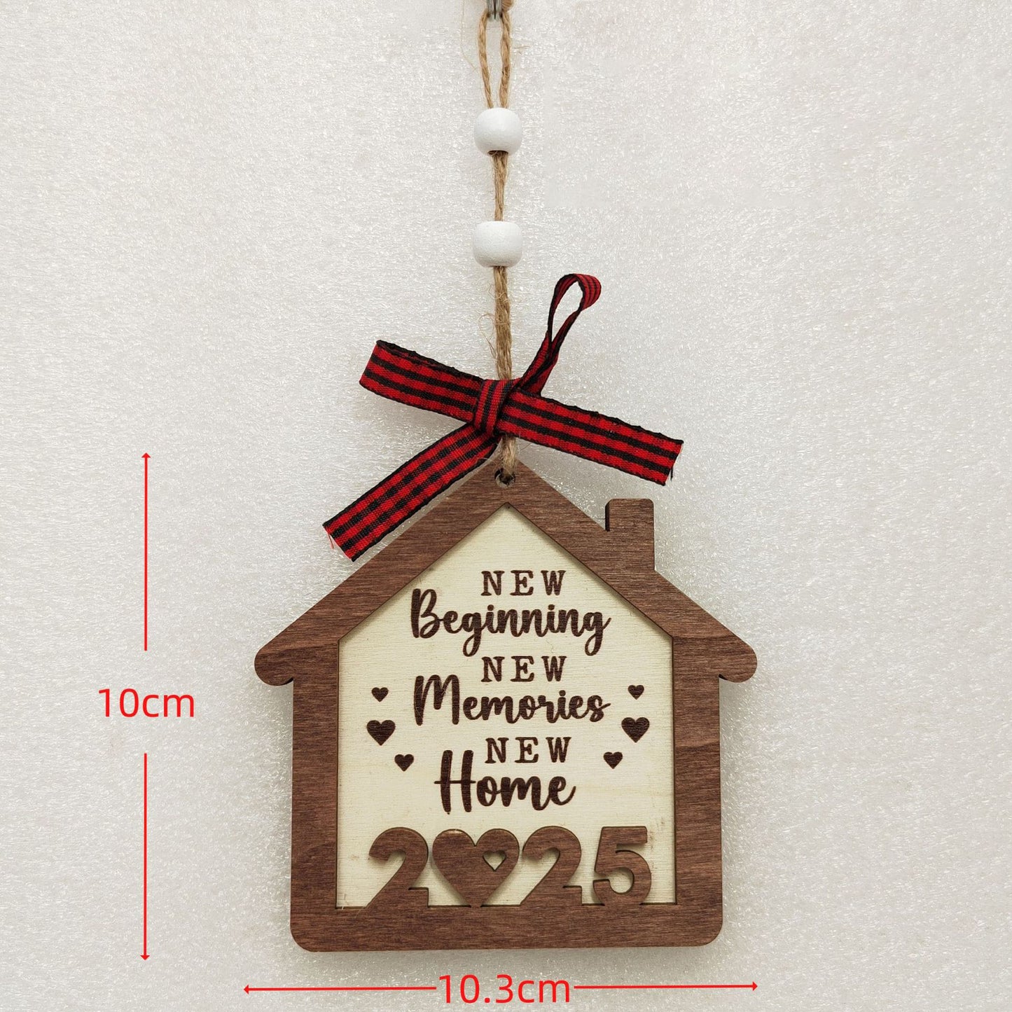 1pc Wooden Christmas Tree Ornaments - Mini House Decorations, Christmas Gift Hangers, Festive Hanging Decor, Pendant Display