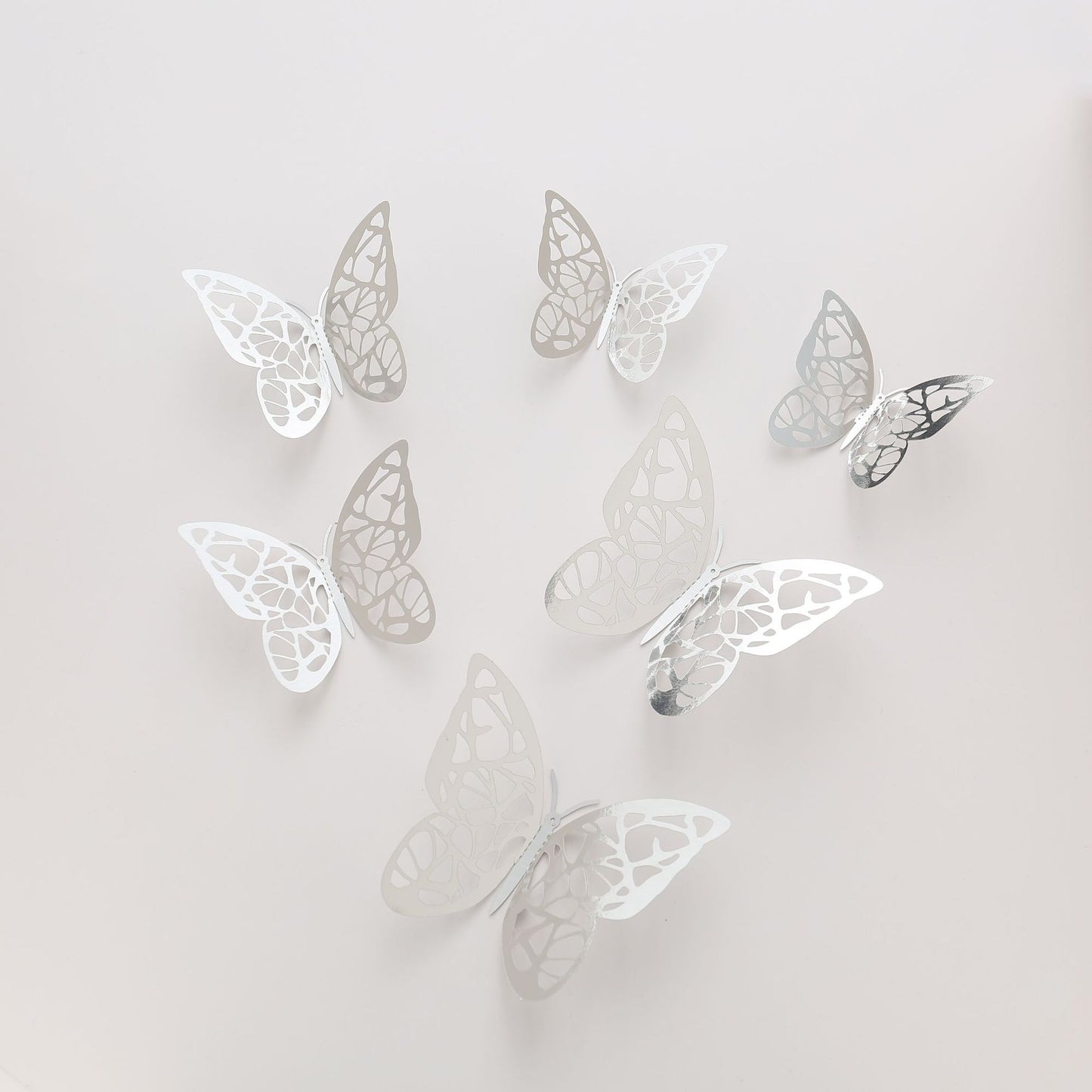 3D Realistic Butterfly Wall Stickers - Hollow-Out Decals for Living Room Decor, Holiday Party Decorations (Self-Adhesive, Cartoon Style Creative Wall Art)