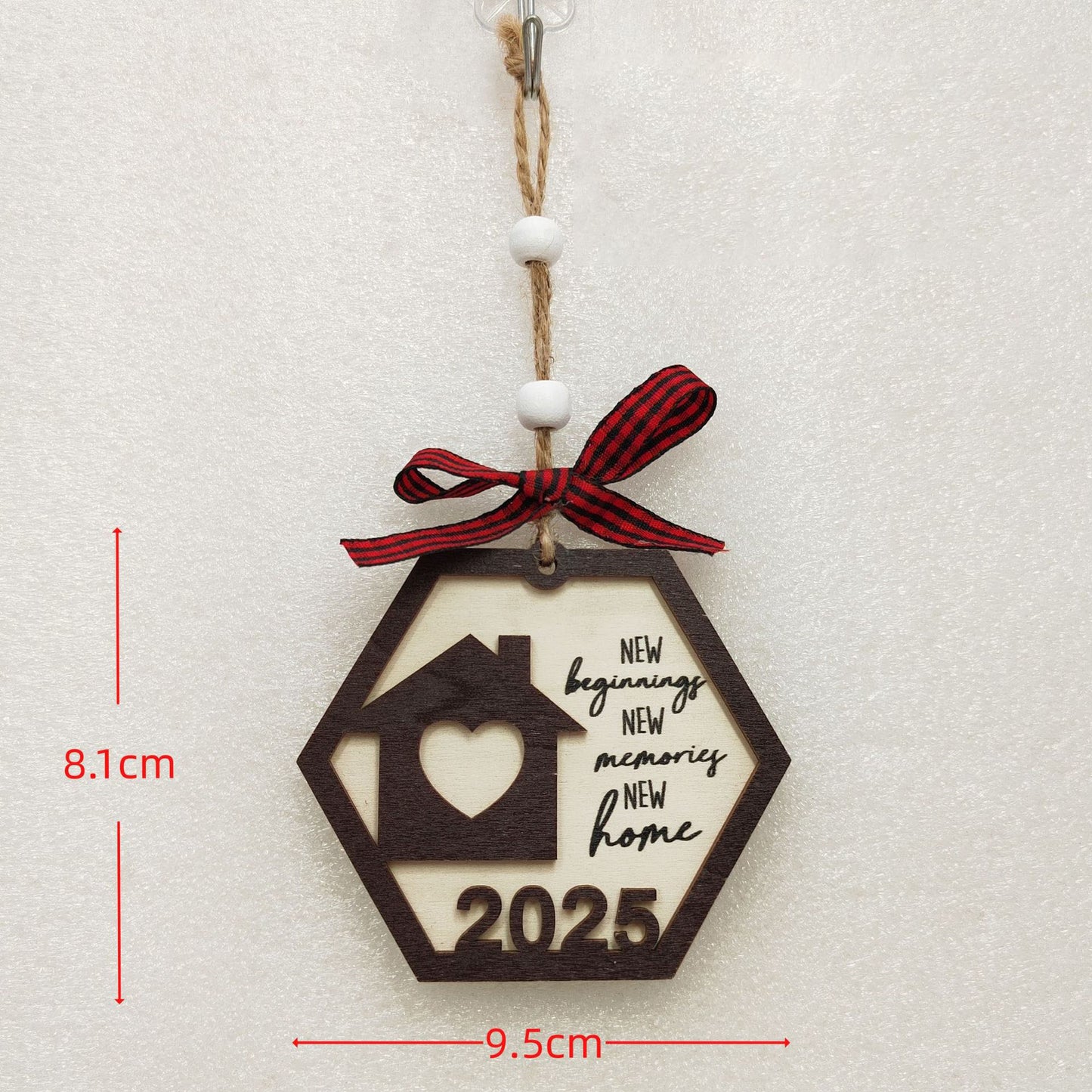 1pc Wooden Christmas Tree Ornaments - Mini House Decorations, Christmas Gift Hangers, Festive Hanging Decor, Pendant Display