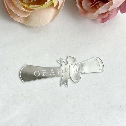 2025 Graduation Cupcake Toppers Acrylic Mirror Engraved Congratulations Graduation Cake Cupcake Decorations Graduation Ceremony Supplies