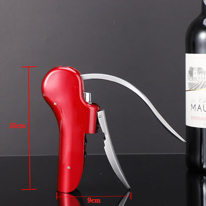 Stainless Steel Wine Opener Compact Vertical Corkscrew Wine Bottle Opener with Foil Cutter