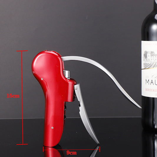 Stainless Steel Wine Opener Compact Vertical Corkscrew Wine Bottle Opener with Foil Cutter