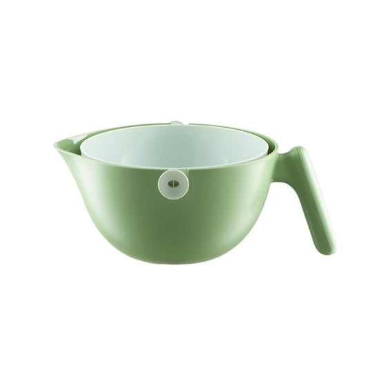 -Tier Collapsible Vegetable Washing Basket - Leakproof Strainer Bowl for Fruits, Salad & Kitchen Draining
