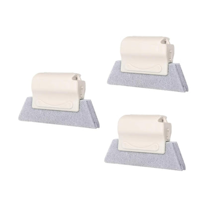 Window Groove Cleaning Brush 3pcs Window Clean Brush Rolling Toothpaste Squeezer Orbit Window Grooves Household Gap Brush Fake Teeth Dead Angle Cleaning Brush