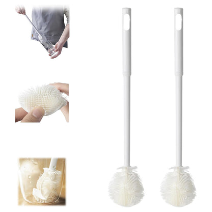 Cup Brush, Bottle Cleaning Brush, Stainless Steel Scrub Cleaner Brush with  Long Handle, Flexible for Cleaning Sport Water Bottles, Coffee Mug, Cups (2 pcs)