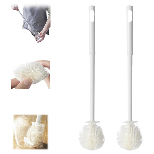 Cup Brush, Bottle Cleaning Brush, Stainless Steel Scrub Cleaner Brush with  Long Handle, Flexible for Cleaning Sport Water Bottles, Coffee Mug, Cups (2 pcs)