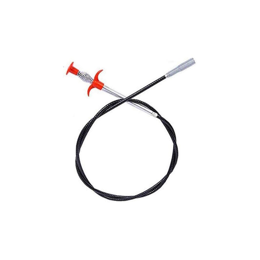 Spring Pipe Dredging Tool, Multifunctional Cleaning Claw, Bendable Sewer Drain Cleaning Brush, Pressure-Type Cleaning Hook for Kitchen, Bathroom and Restaurant (90cm,Black)