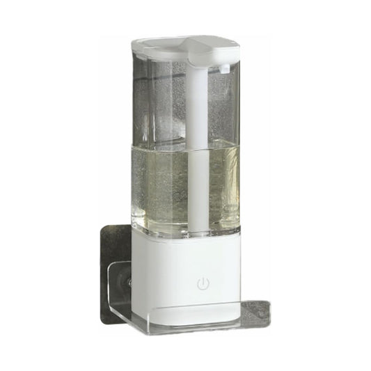 Simple Automatic Sensor Soap Dispenser Plastic Refillable Container Bottle for Business and Home 550ml 19.3oz Easy to use, Battery White+stand