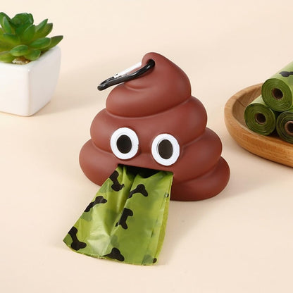 Funny Dog Poop Bag Holder for Leash Sturdy Dog Poop Bag Dispenser for Dog Waste Bags Includes 1 Roll 15 Bags