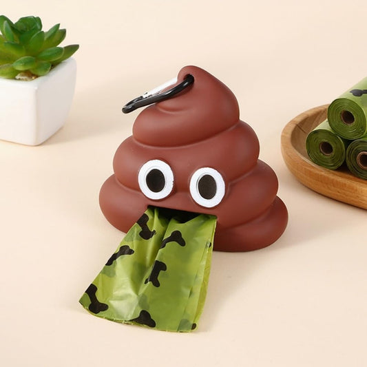 Funny Dog Poop Bag Holder for Leash Sturdy Dog Poop Bag Dispenser for Dog Waste Bags Includes 1 Roll 15 Bags