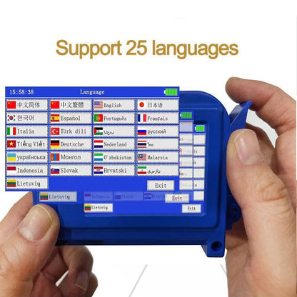 Portable Mini Handheld Inkjet Printer  for All Surfaces with Black Fast-Drying Ink Cartridge, 2.8'' Touch Screen Compact Coding Machine for Text, Date, Time, Barcode, Logo, QR Code, Batch Number