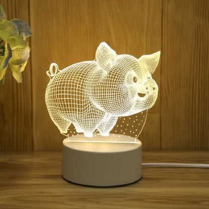 Cartoon Night Light, LED Desk Lamp, LED Night Light, Acrylic Sleep Night Light, Lamp LED Desk Lamp,Table Lamp Birthday Gifts for Kids