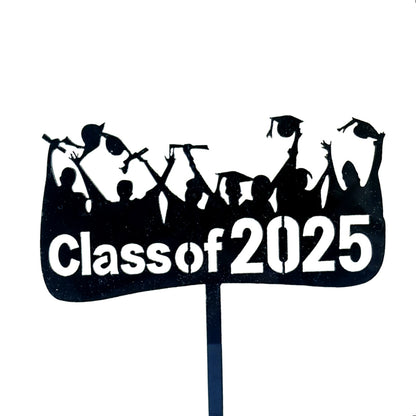 2025 Graduation Cupcake Toppers Glitter Diploma Grad Cap Cake Topper Class of 2025 Cupcake Picks Congrats Grad Cupcake Decorations for Boys Girls Theme Party Supplies Black Gold