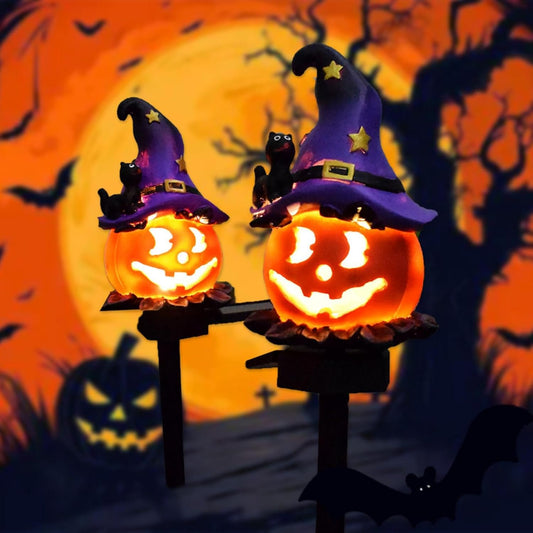 Halloween Decorations, Halloween Yard Stakes Lights, Halloween Decorations Outside Solar Lights, Holiday Party Home Haunted House Yard Art for Lawn Yard Indoor Outdoor