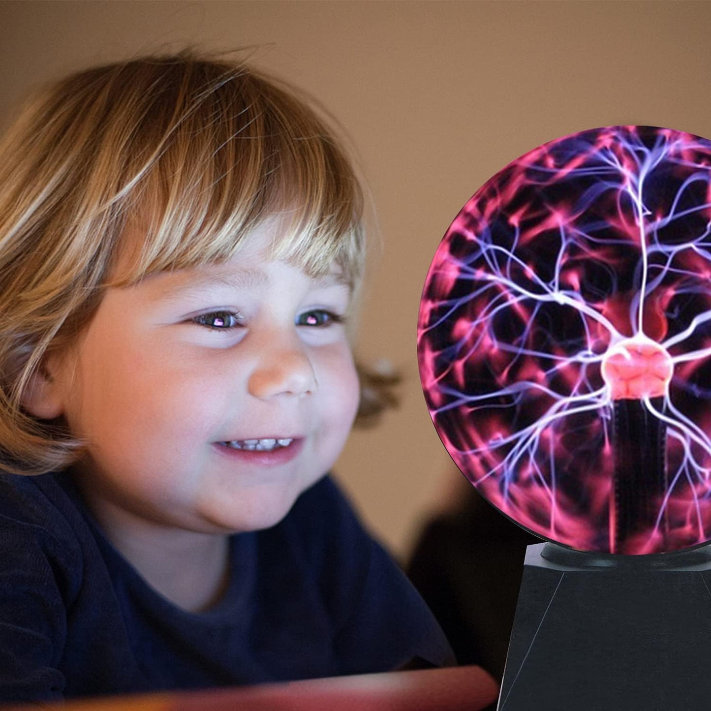 Plasma Ball Light Lamp, 6 Inch - Static Electricity Globe Electric Lightning Ball, Touch Sound Sensitive, Amazing Gift for Parties, Birthday and Holiday, for Age over 14 Years Old