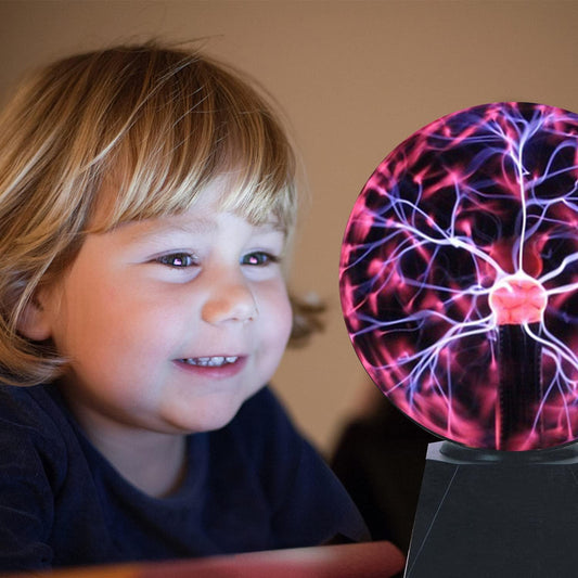 Plasma Ball Light Lamp, 6 Inch - Static Electricity Globe Electric Lightning Ball, Touch Sound Sensitive, Amazing Gift for Parties, Birthday and Holiday, for Age over 14 Years Old