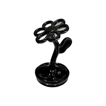 2pcs Bathroom Toothbrush Rack Flower Style Design Toothbrush Holder Ceramic Manual Toothbrush Base Toothbrush Storage Rack Teeth Brushes Holder