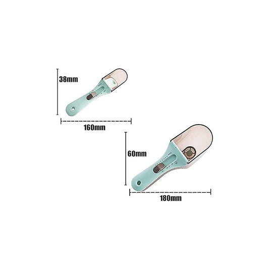 Measuring Spoons for Baking, Adjustable Measuring Cups and Spoons 2 pcs Plastic Measuring Tablespoon Teaspoon Kitchen Tools Set for Cooking, Dry or Liquid – Blue Gray