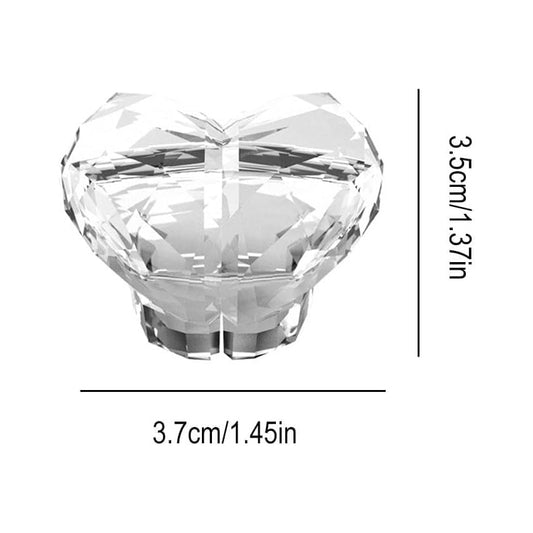 Toilet Button Pusher,Toilet Flusher Top Push Button for Women Long Nail,Toilet Push Button Topper,Home Push Button Helper,Love Heart Nail Button Assist (1PCS-White transparent)