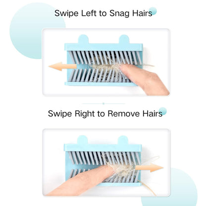 Hair Catcher, Reusable Shower Wall Hair Catcher for Drain Protector, Silicone Hair Stopper Hair Trap for Shower Drain for Bathroom Bathtub - Blue