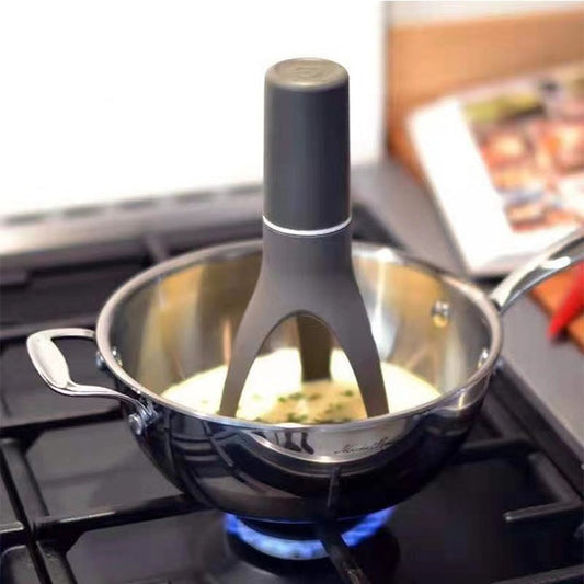 StirrTime, Automatic Pan Stirrer with Timer, Light Gray