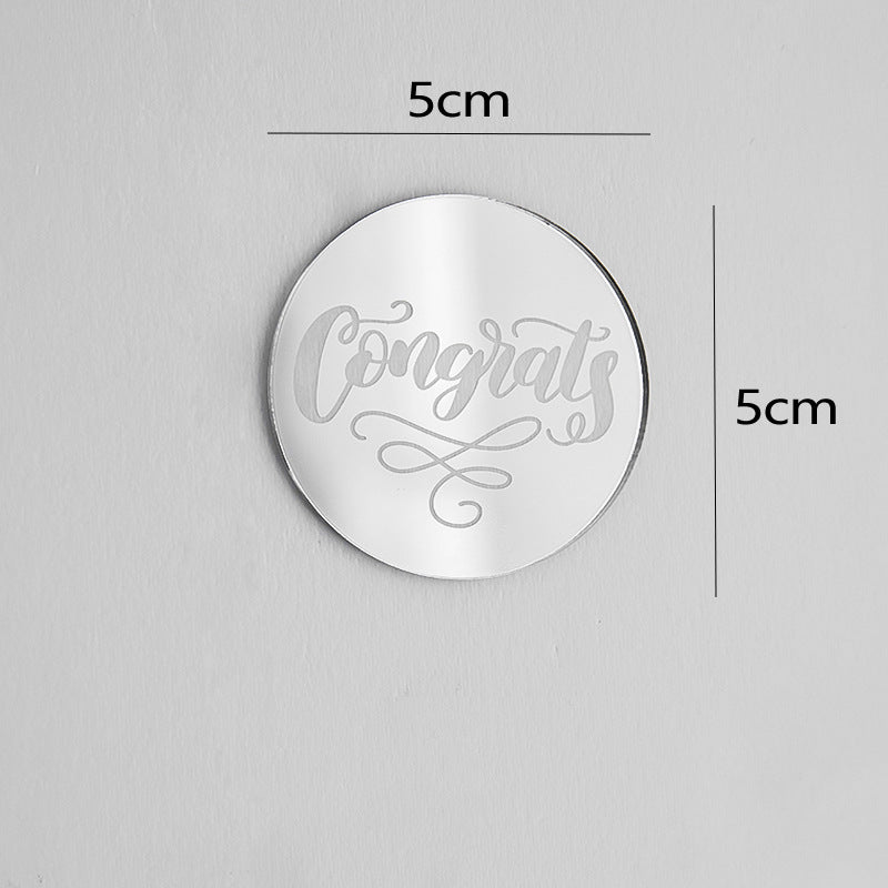 2025 Graduation Cupcake Toppers Acrylic Mirror Engraved Congratulations Graduation Cake Cupcake Decorations Graduation Ceremony Supplies