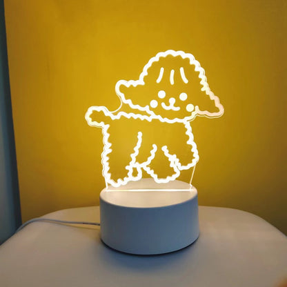 Cartoon Night Light, LED Desk Lamp, LED Night Light, Acrylic Sleep Night Light, Lamp LED Desk Lamp,Table Lamp Birthday Gifts for Kids