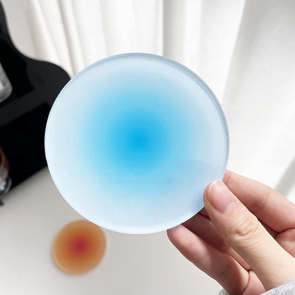 Drink Coasters Colorful Acrylic Coaster Set 4 Pcs , 3.8 Inch Round Non-Slip Table Coasters Coasters for Coffee Table