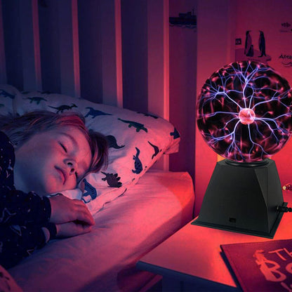 Plasma Ball Light Lamp, 6 Inch - Static Electricity Globe Electric Lightning Ball, Touch Sound Sensitive, Amazing Gift for Parties, Birthday and Holiday, for Age over 14 Years Old