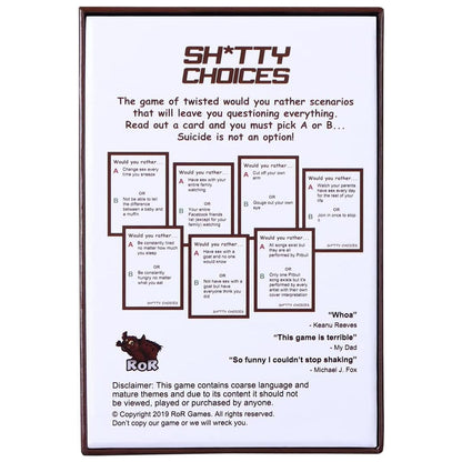 Choices Card Game Board Game Drinking Games for Family, Party Games English Version