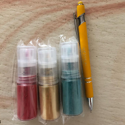 Luster Dust Edible Food Grade Edible  Dust Powder in Spray Bottle Edible Glitter Metallic Dusting Powder for Cake Decorating, Baking, Drinks, Fondant, Candy, Cookie-5g each