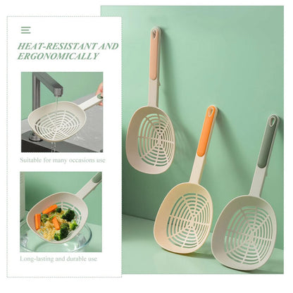 2pcs Noodle Spoon Mesh Strainer Straining Colander Scoop Frying Oil Strainer Ice Shovel Water Spoon Tagliatelle Pasta Silicone Spoon Dumplings Nylon