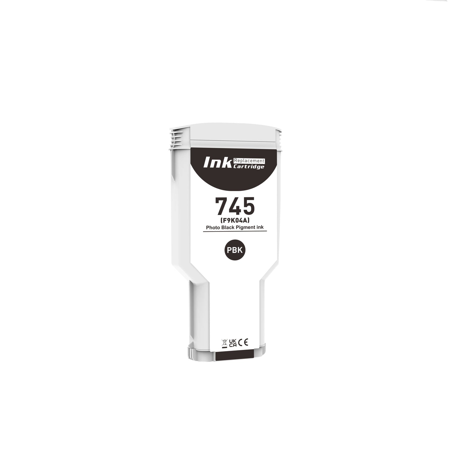 745 Ink Cartridge Set 300ML HP 745 F9K06A F9K05A F9K04A F9K03A F9K02A F9K01A Compatible for Designjet Z2600 Z5600 Postscript Printers (6-Pack)