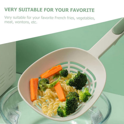 2pcs Noodle Spoon Mesh Strainer Straining Colander Scoop Frying Oil Strainer Ice Shovel Water Spoon Tagliatelle Pasta Silicone Spoon Dumplings Nylon