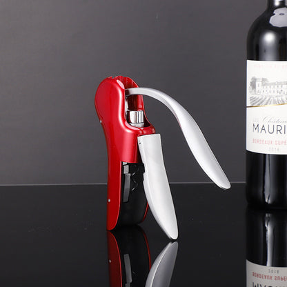 Stainless Steel Wine Opener Compact Vertical Corkscrew Wine Bottle Opener with Foil Cutter
