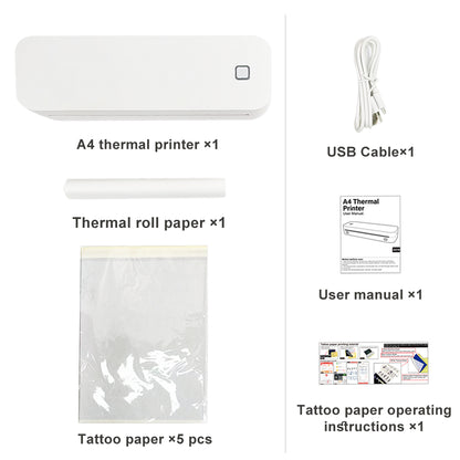 D210 Portable Wireless Thermal Printer – Inkless Printer for Travel, Office & Home, Compatible with iPhone/Android/Mac/Windows, Supports A4