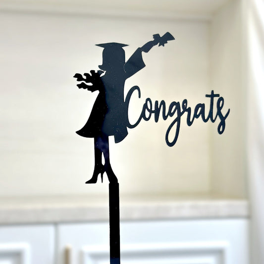 2025 Student Graduation Cupcake Toppers Black Class of 2025 Boys Girls Graduate Cap Cupcake Picks for 2025 Graduation Theme Party Cake Decorations Supplies
